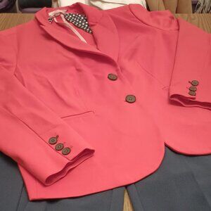 Boden Size 16 Orange Ponte Knit Blazer